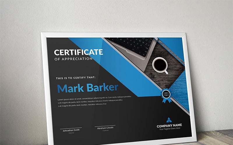 Geometric Modern Certificate Template
