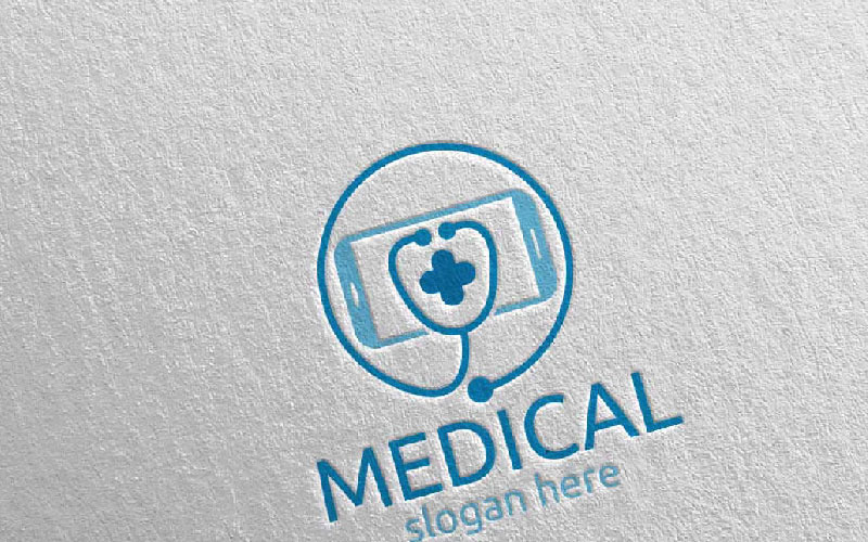 Mobile Cross Medical Hospital Design 107 Logo Template