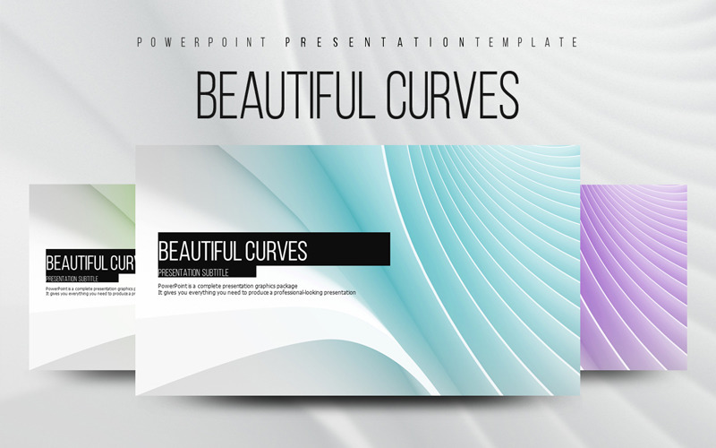 Beautiful Curves PowerPoint template PowerPoint Template