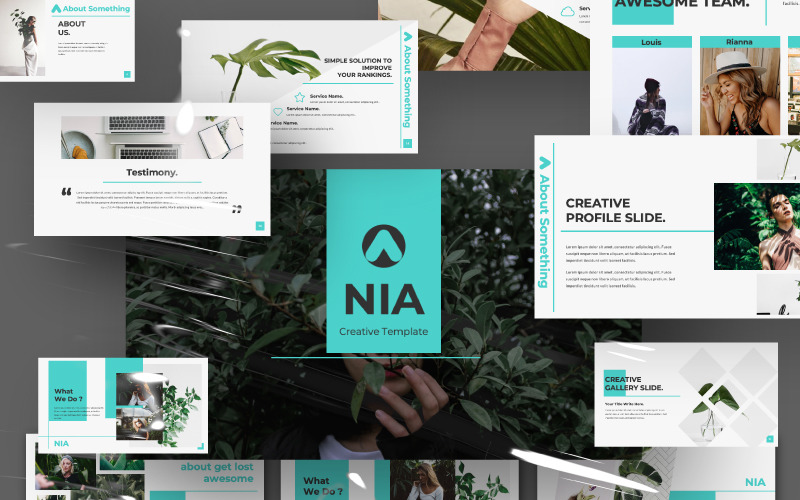Nia Pitch Deck Presentation PowerPoint template PowerPoint Template