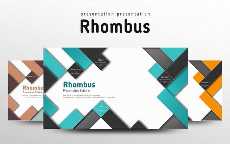 Rhombus PowerPoint template PowerPoint Template