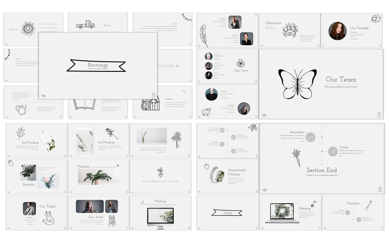 Rawings PowerPoint template PowerPoint Template