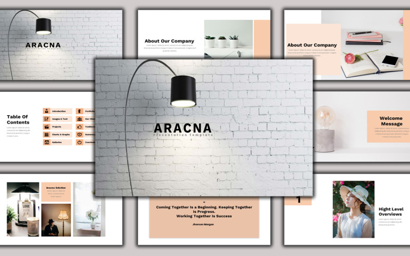 Aracna - Creative Business PowerPoint template PowerPoint Template