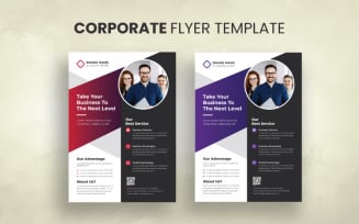 Clean modern flyer design template