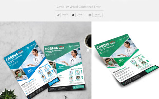 Covid-19 Virtual Conference Flyer - Corporate Identity Template
