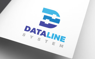 Creative Letter D Data Line Technology Logo Design