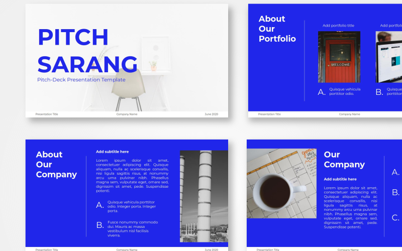 Pitch Sarang - Pitch-Deck PowerPoint template