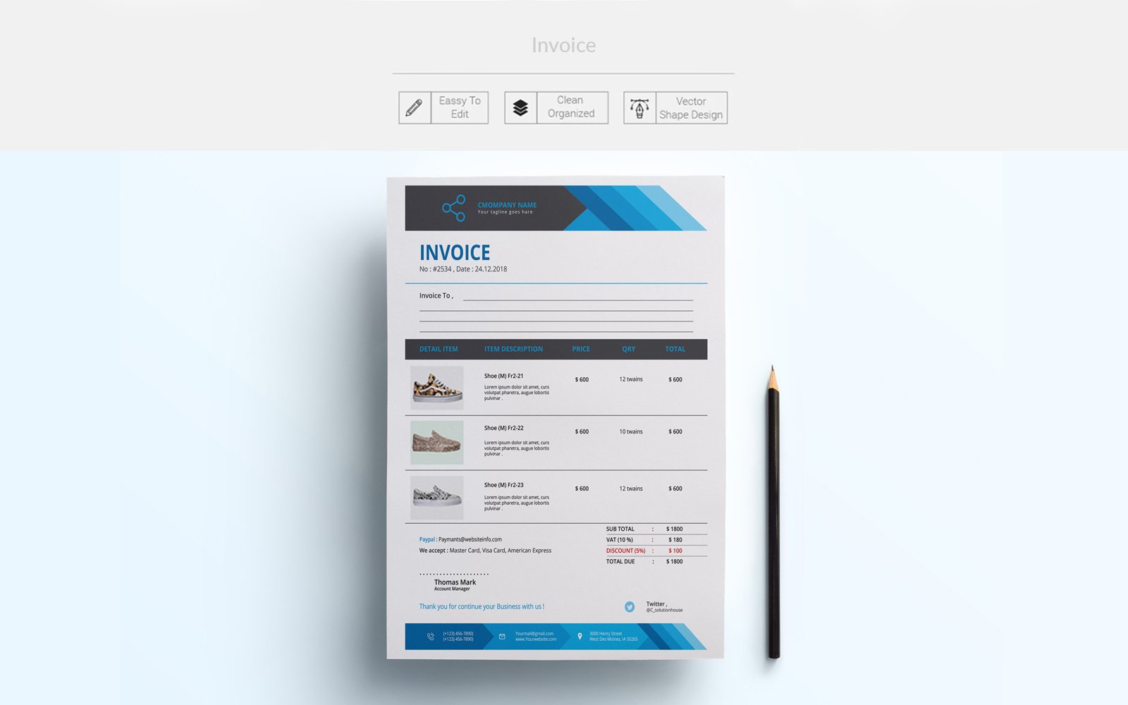 Kit Graphique #100573 Invoice Cleaninvoice Divers Modles Web - Logo template Preview