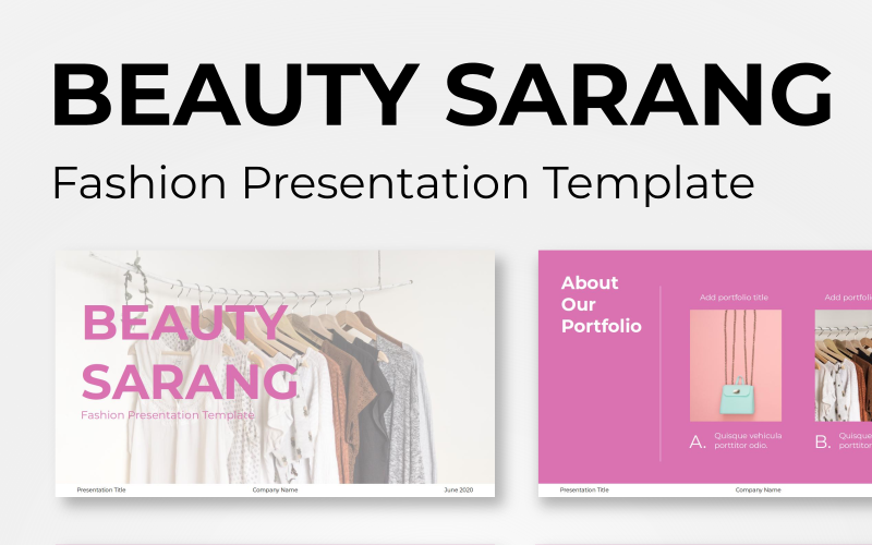 Beauty Sarang - Fashion PowerPoint template PowerPoint Template