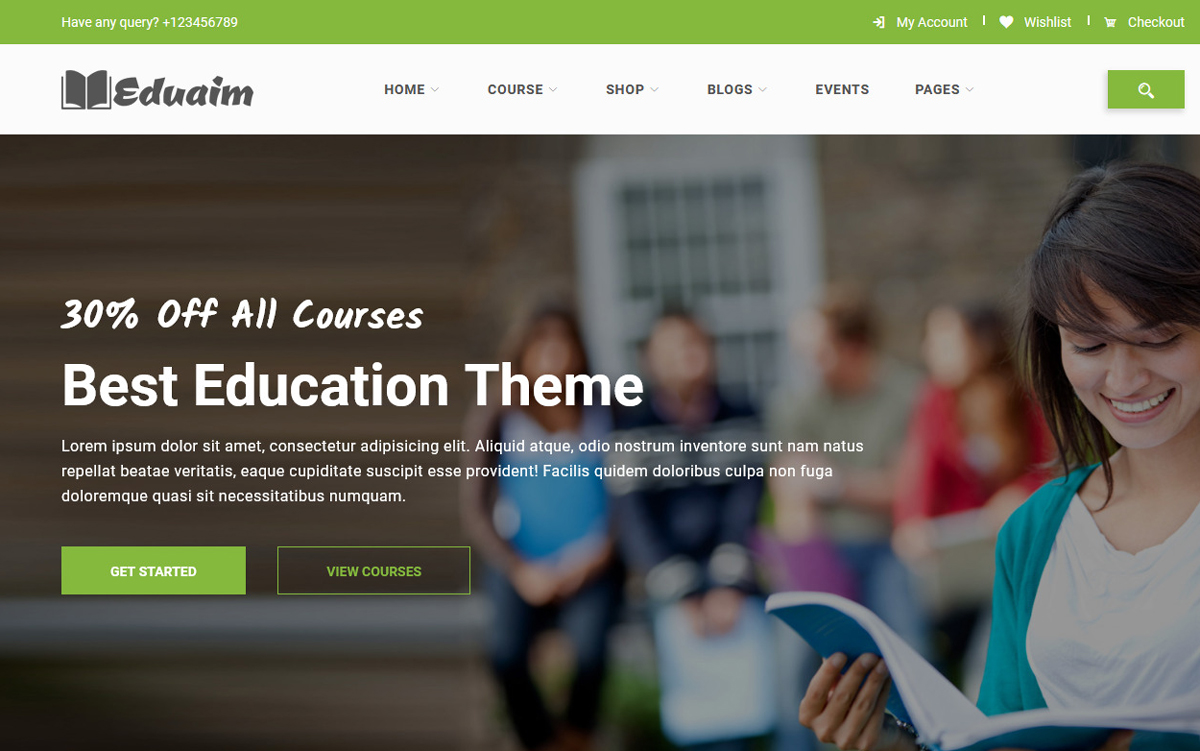 Eduaim - Education Template Web №100528