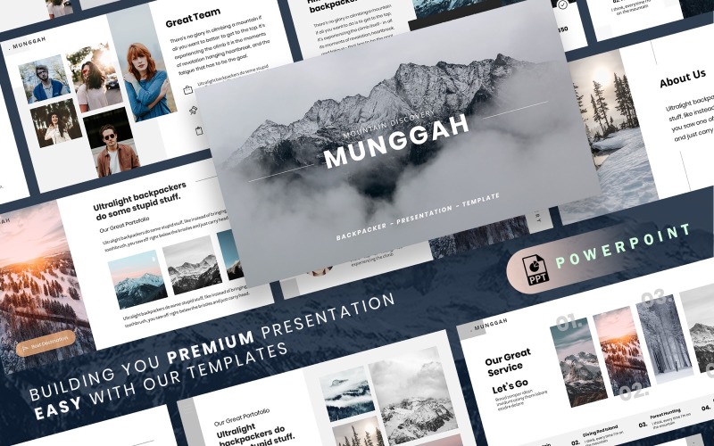 MUNGGAH - Outdoor Presentation PowerPoint template PowerPoint Template