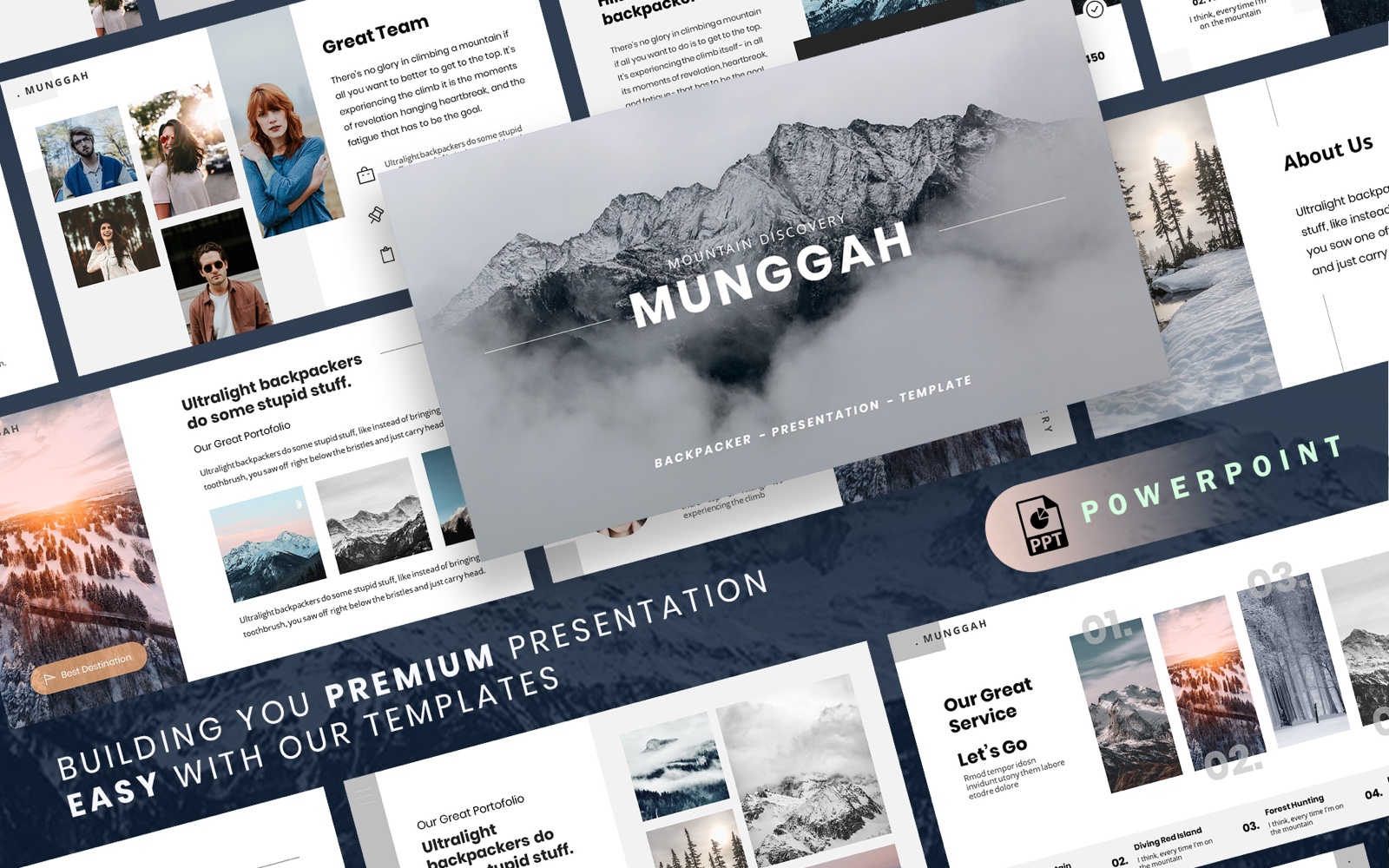 Plantilla PowerPoint "MUNGGAH - Outdoor Presentation" #100535