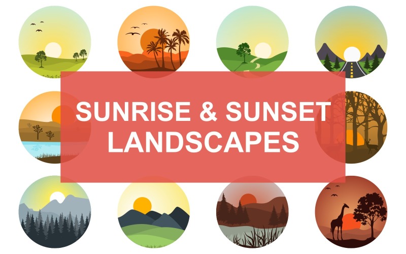 10 Sunrise & Sunset Landscapes Background