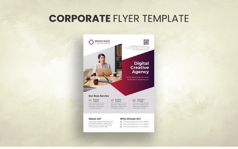 Clean Flyer Template Design Corporate Identity