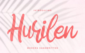 Hurilen | Modern Handwritten Cursive Font