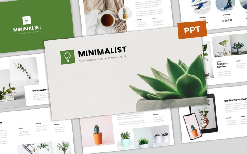 Minimalist - Simple & Modern Business PowerPoint template PowerPoint Template
