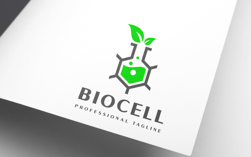 Science Natural Bio Cell Lab Logo Design Logo Template