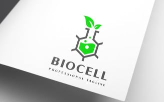 Scientific Natural Bio Cell Lab Logo Design