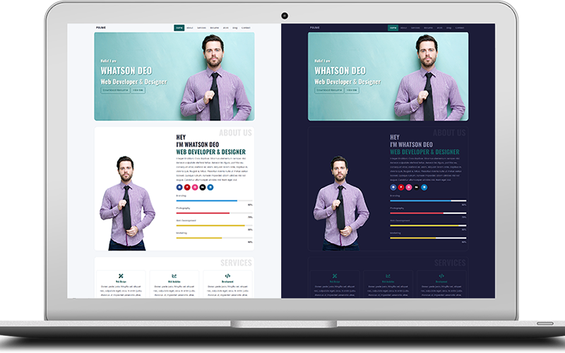 Psume - One Page Personal Portfolio & Resume HTML Website Template