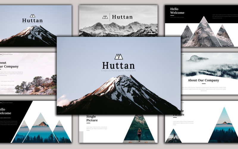 Huttan - Creative Business PowerPoint template PowerPoint Template
