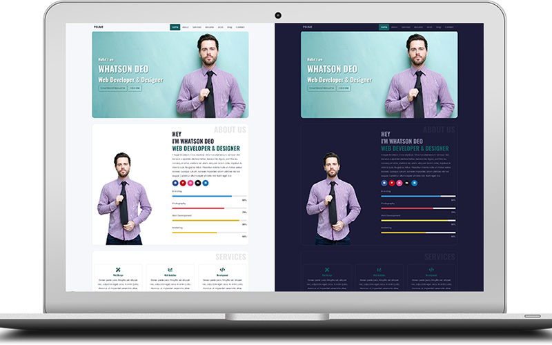 Responsywny szablon strony www Psume - One Page Personal Portfolio & Resume HTML #100703