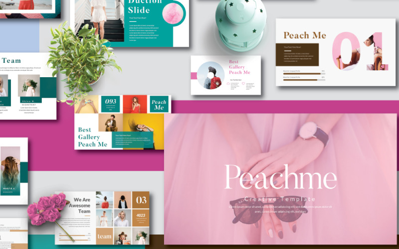 Peachme Presentation PowerPoint template PowerPoint Template