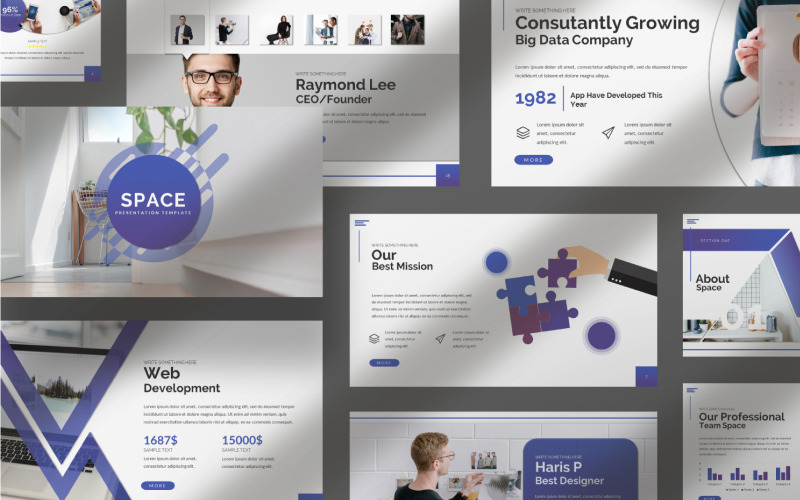 Space Presentation PowerPoint template PowerPoint Template