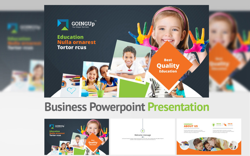 Going Up PowerPoint template PowerPoint Template