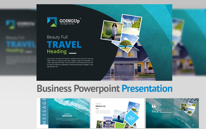 Goingup PowerPoint template PowerPoint Template