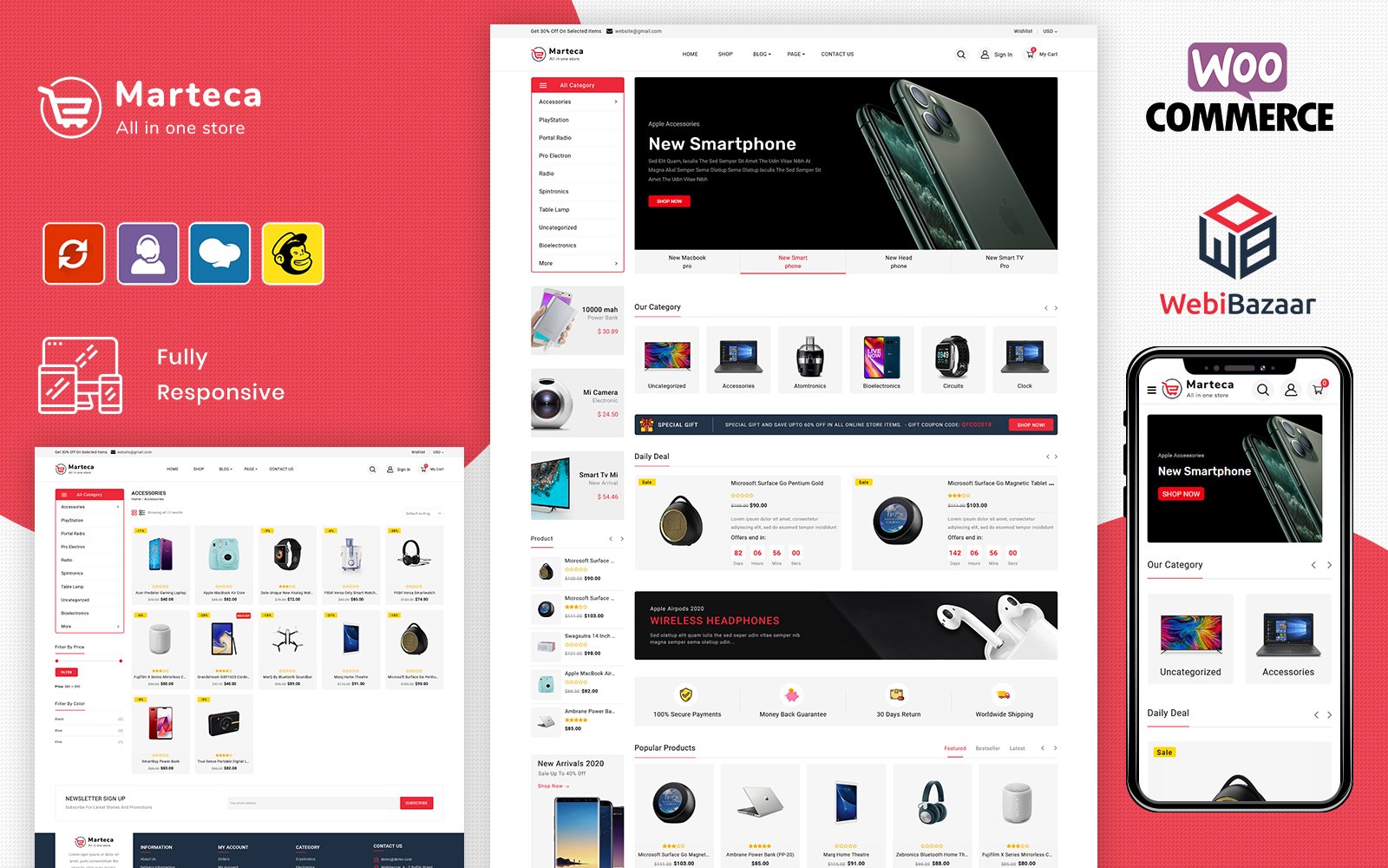 "Marteca - Multipurpose Responsive" thème WooCommerce adaptatif #101116