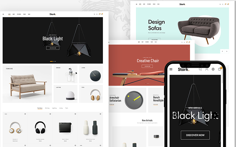 "Stark - Furniture & Home Decor" thème PrestaShop #101190