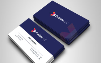 Dark Purple Accent Business Card - Corporate Identity Template