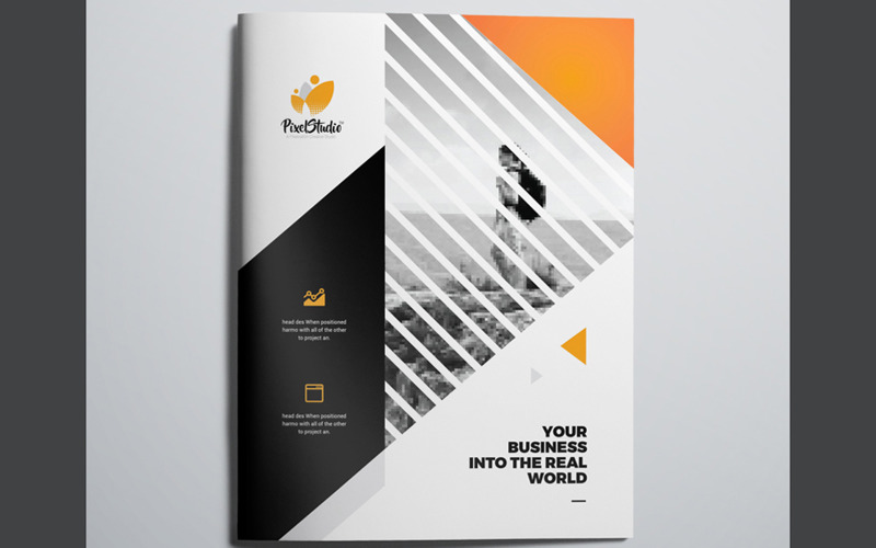 Yellow Black Business Project Proposal With Triangle Corporate Identity