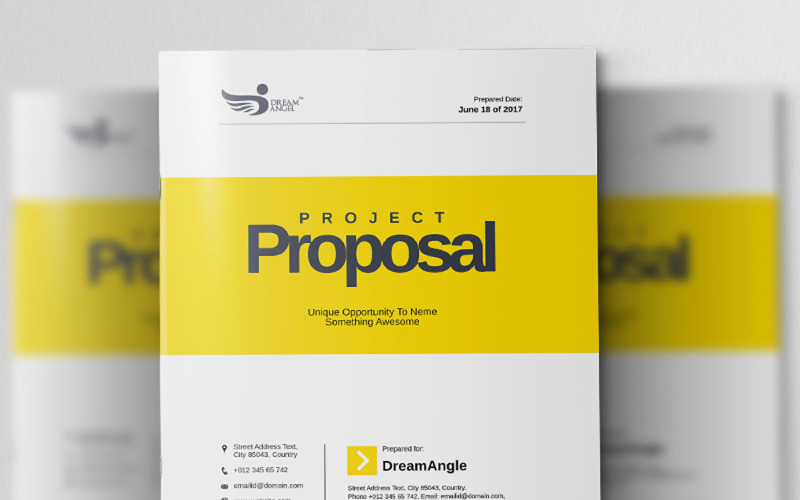 Creative Clean Project Proposal Resume Template