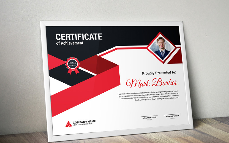 Modern Geometric Certificate Template
