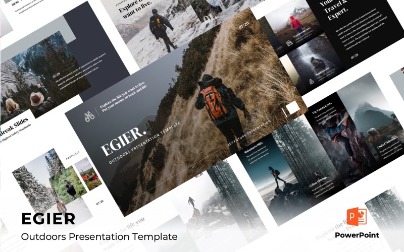EGIER - Adventure and Travel PowerPoint template PowerPoint Template