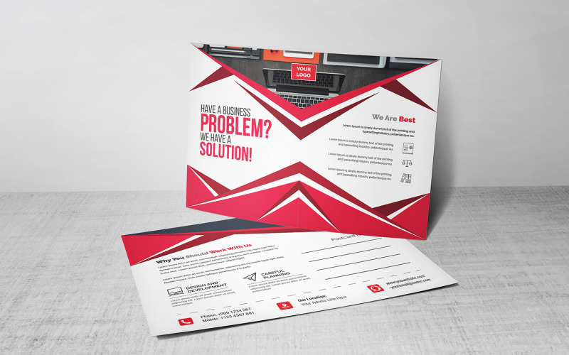 Modern Geometric Postcard - Corporate Identity Template
