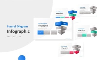 3D Business Funnel Diagram Presentation PowerPoint template