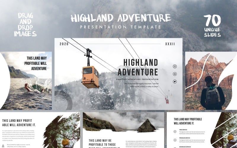 HIGHLAND - Outdoor Presentation PowerPoint template PowerPoint Template