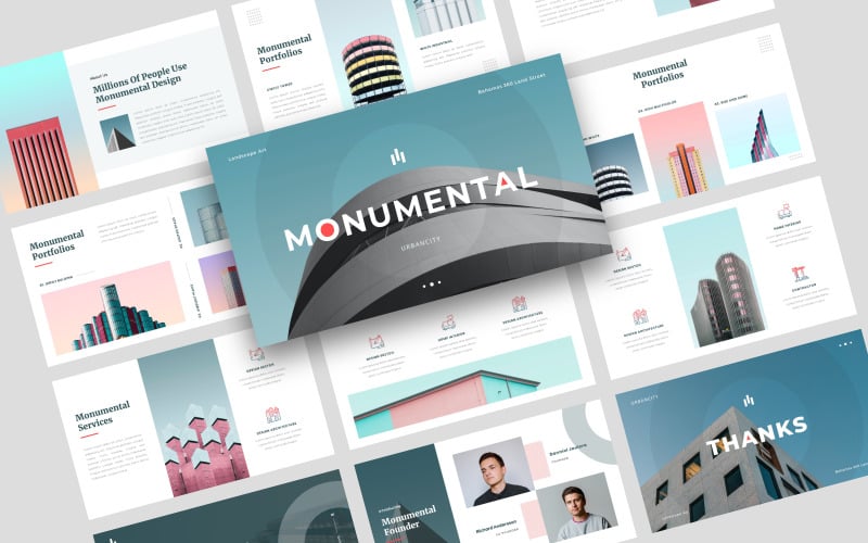 Monumental - Creative PowerPoint template PowerPoint Template