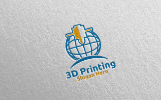 Home 3D Printing Company Design Logo Template