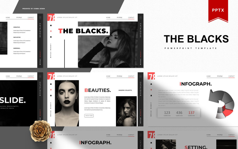 The Blacks | PowerPoint template PowerPoint Template