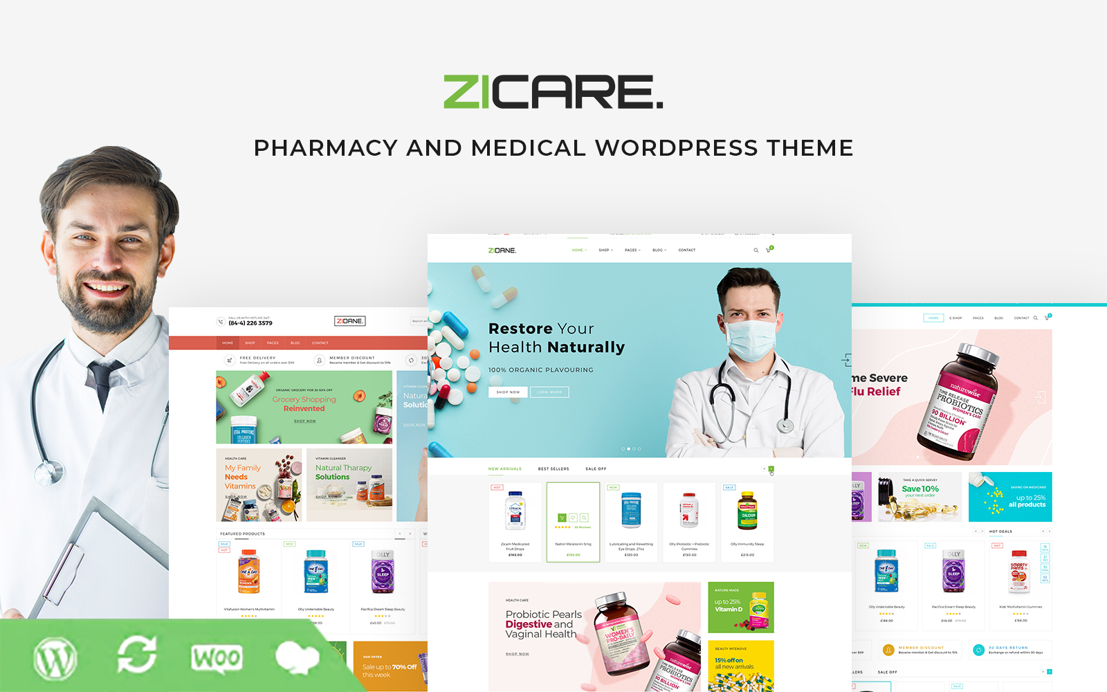 Zicare - Pharmacy and Medical Tema WooCommerce №101805