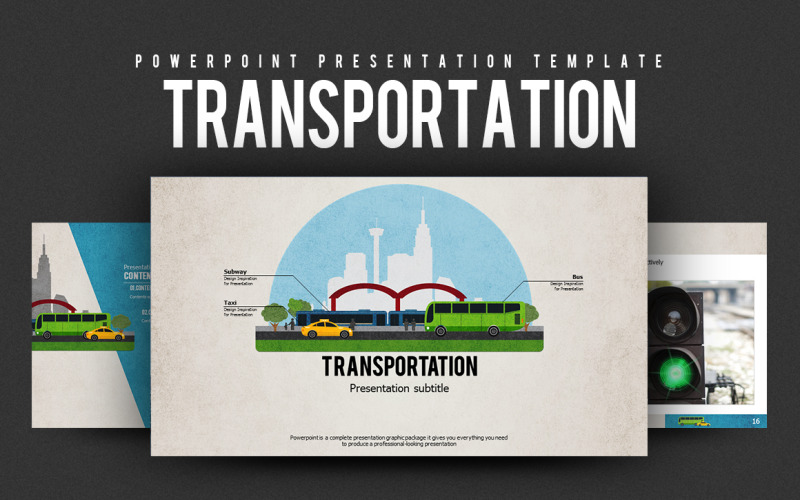 Transportation PowerPoint template PowerPoint Template