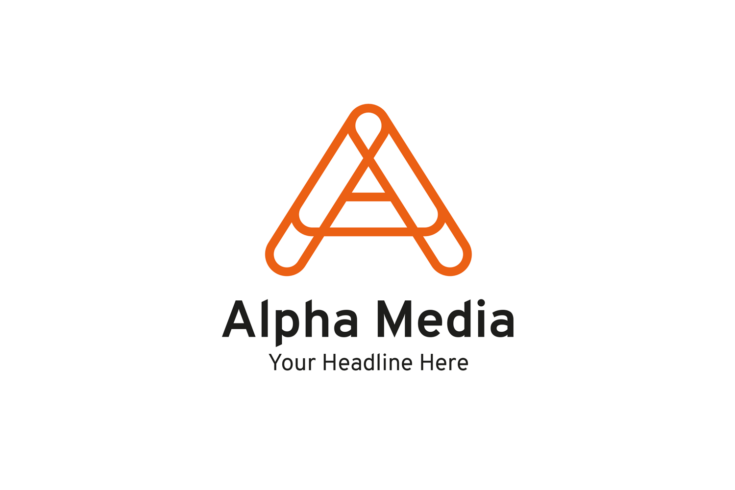 Alpha Media Logo Template