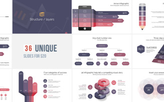Structure & Layers Info Graphic PowerPoint template