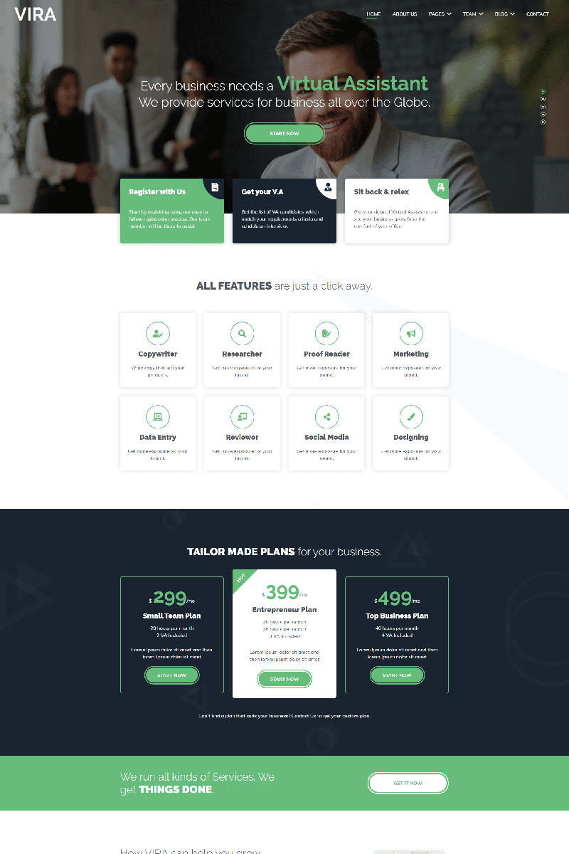 VIRA Website Template