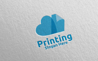 Love Printing Company Design Logo Template