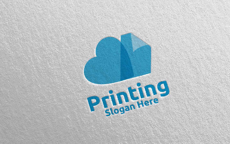 Love Printing Company Design Logo Template