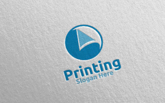 Paper Printing Company Design Logo Template